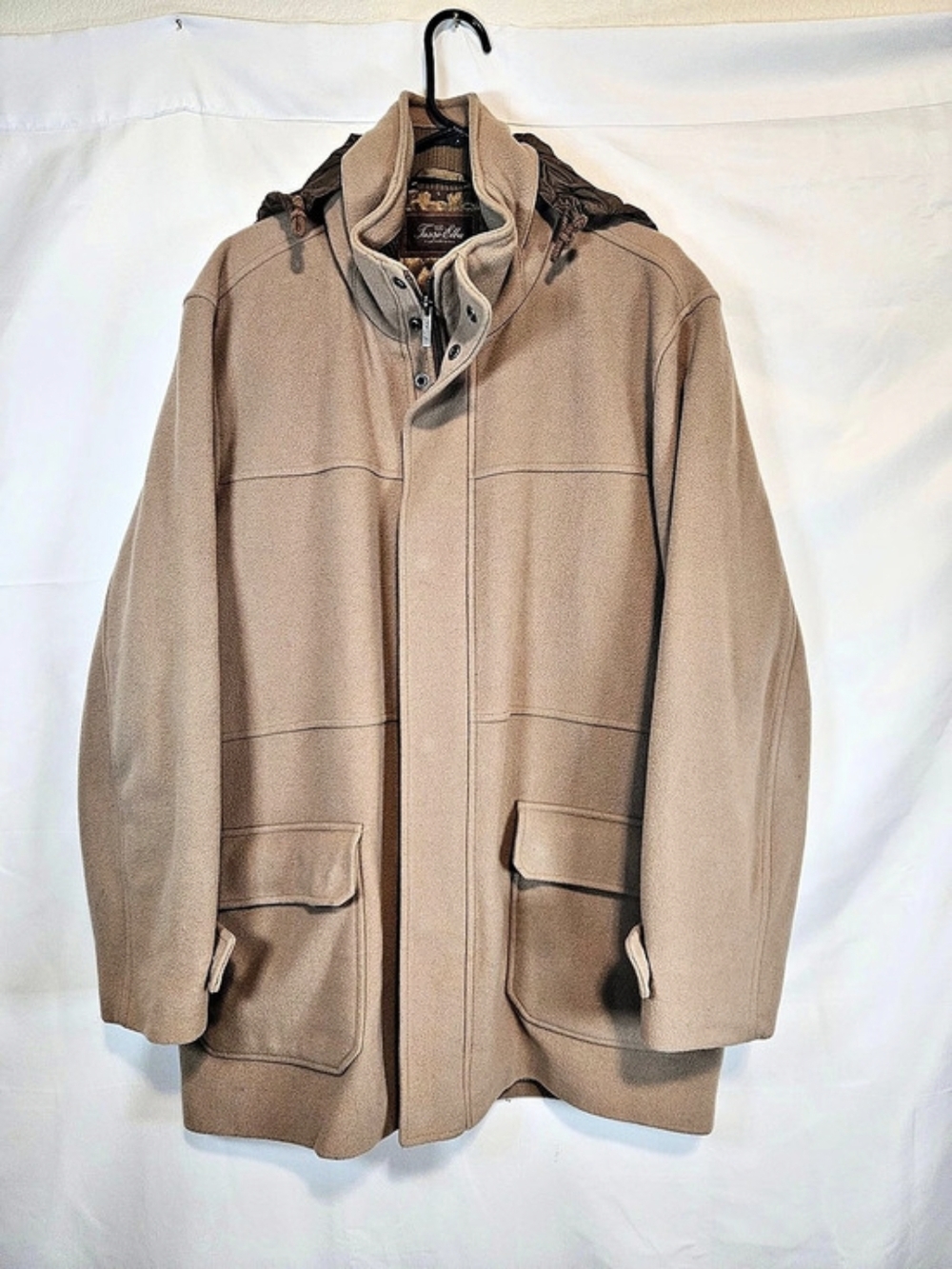 Jasso Elba Men's Brown Hooded Coat Size Large
